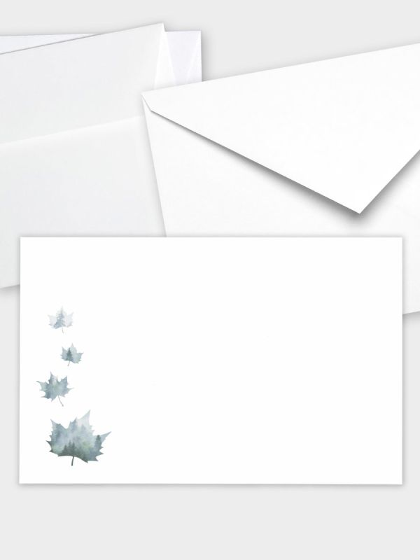 Umschlag im klassischen Format (185 x 120 mm) | Auswahl: Papiersorte, gerade Klappe/Haftklebung oder Spitzklappe/Nassklebung | Adresseindruck und Lettershop möglich | Motiv Nebelblatt | TUK_001_ATD