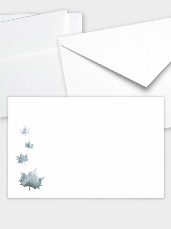 Umschlag im klassischen Format (185 x 120 mm) | Auswahl: Papiersorte, gerade Klappe/Haftklebung oder Spitzklappe/Nassklebung | Adresseindruck und Lettershop möglich | Motiv Nebelblatt | TUK_001_ATD