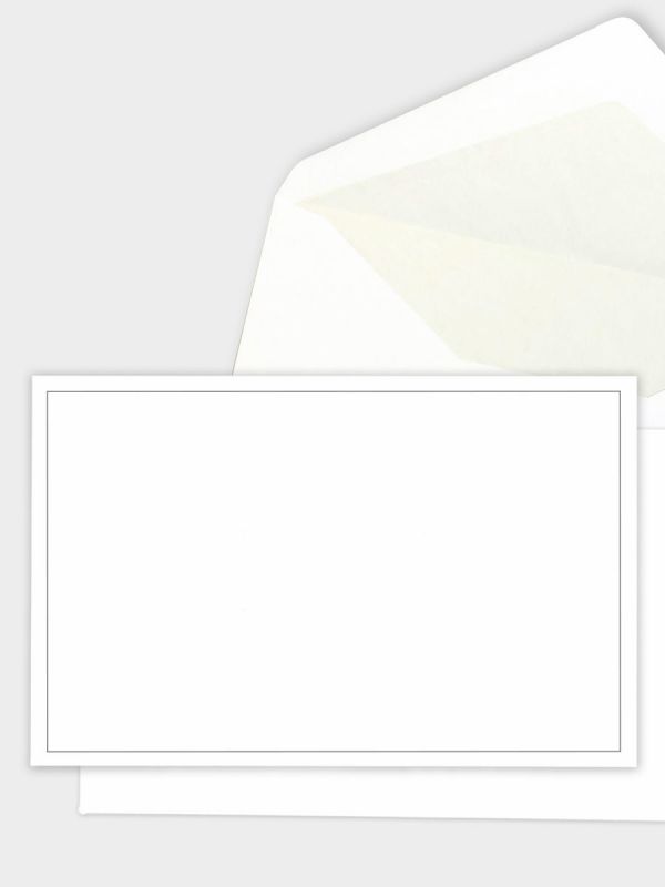 Umschlag im klassischen Format (191 x 120 mm) mit hellem Seidenfutter, Spitzklappe/Nassklebung | Graue Kontur | TUK_FH1